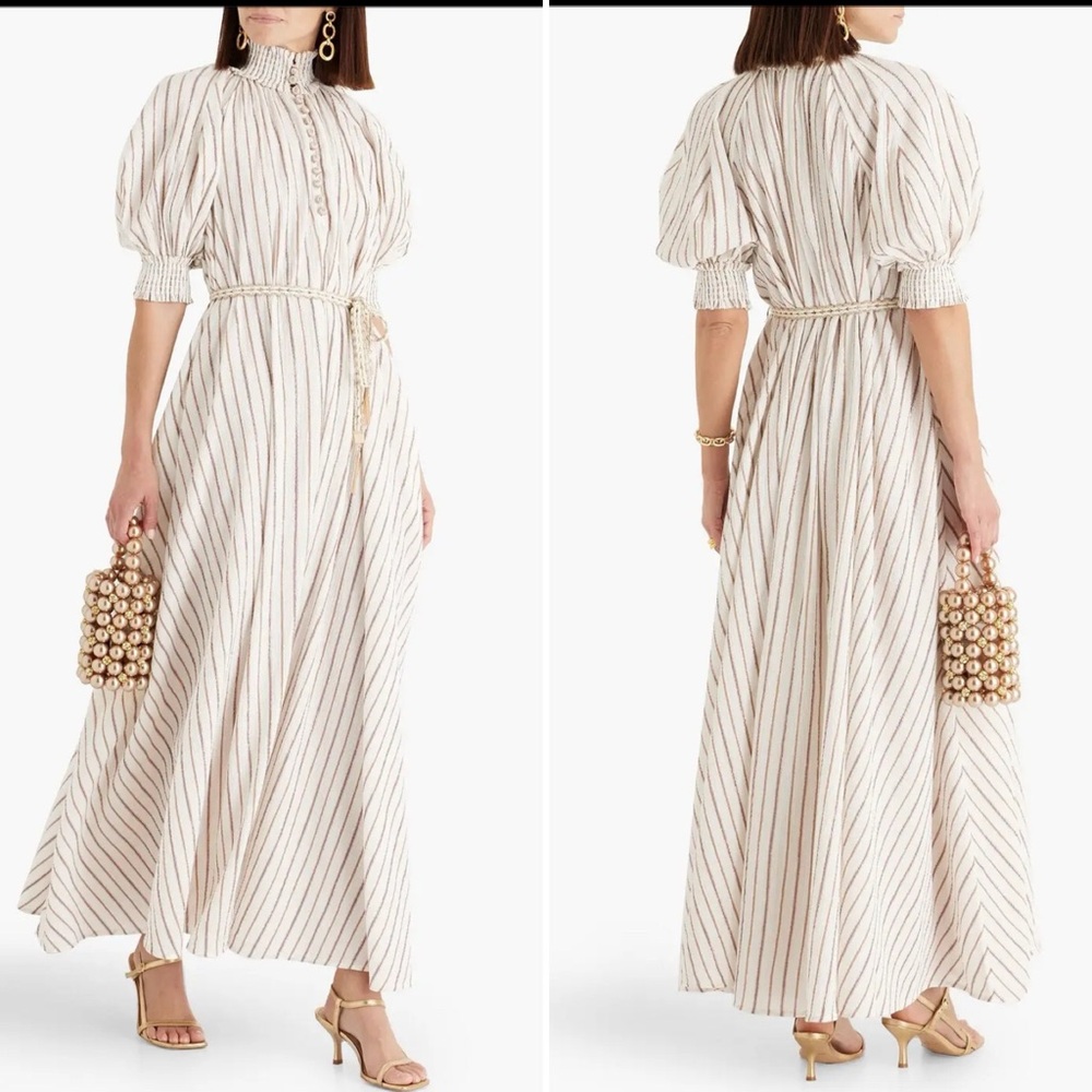 Zimmerman Metallic Striped Cotton-Blend Jacquard Maxi 4 - Picture 2 of 8